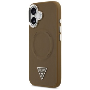 Etui Guess Triangle Logo MagSafe do      iPhone 17 brązowy