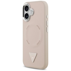 Etui Guess Triangle Logo MagSafe do      iPhone 17 różowy