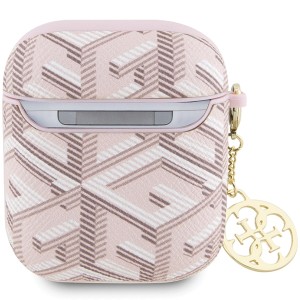 Guess GUA2PGCE4CP AirPods 1/2 coverróżowy/pink GCube Charm