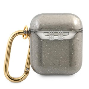 Guess GUA2UCG4GK AirPods 1/2 coverczarny/black Glitter Collection