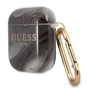Guess GUA2UNMK AirPods 1/2 coverczarny/black Marble Collection