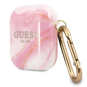 Guess GUA2UNMP AirPods 1/2 coverróżowy/pink Marble Collection