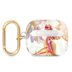 Guess GUA3HHFLU AirPods 3 cover fioletowy/purple Flower Strap Collection