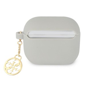 Guess GUA3LSC4EG AirPods 3 coverszary/grey Silicone Charm 4G Collection