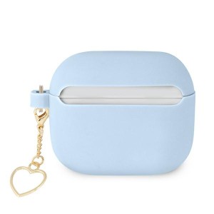 Guess GUA3LSCHSB AirPods 3 coverniebieski/blue Silicone Charm Heart Collection