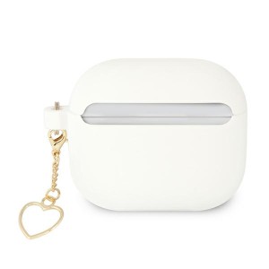 Guess GUA3LSCHSH AirPods 3 coverbiały/white Silicone Charm Heart Collection