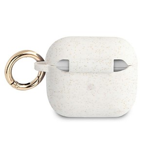 Guess GUA3SGGEH AirPods 3 coverbiały/white Silicone Glitter