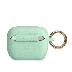 Guess GUACAPSILGLGN AirPods Pro coverzielony/green Silicone Glitter