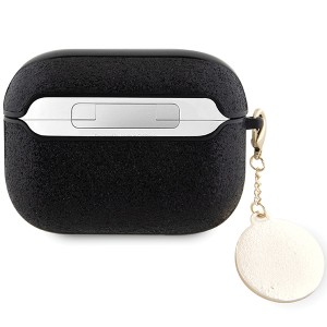 Guess GUAP2PGEHCDK AirPods Pro 2(2022/2023) cover czarny/black Fixed Glitter Heart Diamond Charm