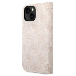 Guess GUBKP14SHG4SHP iPhone 14 / 15 / 136.1" różowy/pink book 4G Vintage Gold Logo