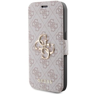 Guess GUBKP15L4GMGPI iPhone 15 Pro 6.1" różowy/pink book 4G Metal Logo