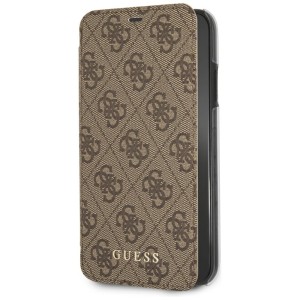 Guess GUFLBKI61GF4GBR iPhone Xr brown/brązowy book 4G Charms Collection