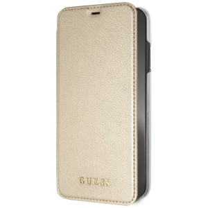 Guess GUFLBKI65IGLTGO iPhone Xs Max gold/złoty book Iridescent