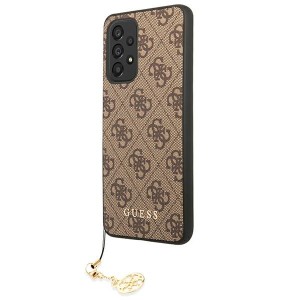 Guess GUHCA33GF4GBR A33 5G A336brązowy/brown hardcase 4G Charms Collection