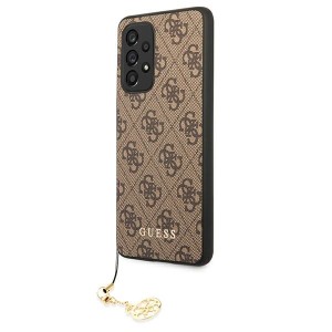 Guess GUHCA53GF4GBR A53 5G A536brązowy/brown hardcase 4G Charms Collection