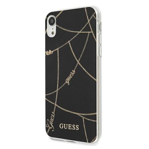 Guess GUHCI61PCUCHBK iPhone Xrczarny/black hardcase Gold Chain Collection