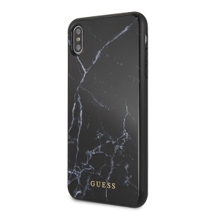 Guess GUHCI65HYMABK iPhone Xs Maxczarny/black Marble
