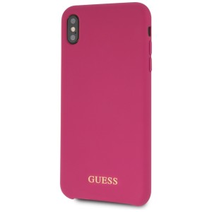 Guess GUHCI65LSGLPI iPhone Xs Max pink/różowy hard case Silicone