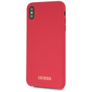 Guess GUHCI65LSGLRE iPhone Xs Max red/czerwony hard case Silicone
