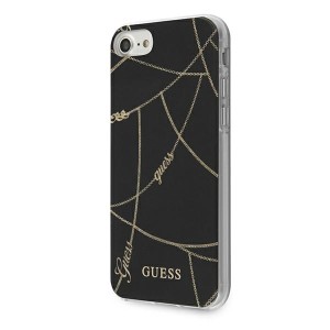 Guess GUHCI8PCUCHBK iPhone 7/8/SE 2020/ SE 2022 czarny/black hardcase Gold Chain Collection