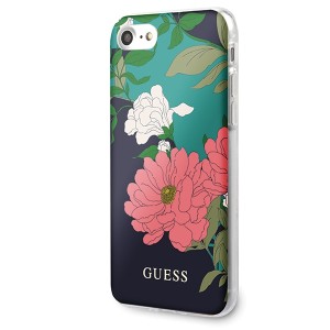 Guess GUHCI8PCUTRFL01 iPhone 7/8/SE 2020SE 2022 czarny/black N°1 Flower Collection Shiny