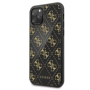 Guess GUHCN584GGPBK iPhone 11 Proczarny/black hard case 4G Double Layer Glitter