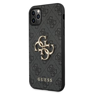 Guess GUHCN584GMGGR iPhone 11 Pro szary/grey hardcase 4G Big Metal Logo