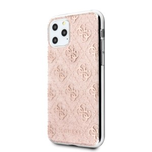 Guess GUHCN58PCU4GLPI iPhone 11 Proróżowy/pink hard case 4G Glitter