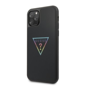 Guess GUHCN58TRMLBK iPhone 11 Proczarny/black hard case Triangle Glitter