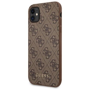 Guess GUHCN61G4GB iPhone 11 / Xr 6,1"brązowy/brown hard case 4G Collection
