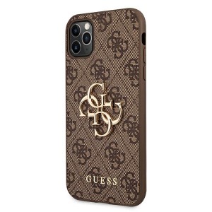 Guess GUHCN654GMGBR iPhone 11 Pro Maxbrązowy/brown hardcase 4G Big Metal Logo