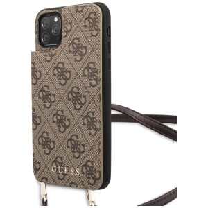 Guess GUHCN65CB4GB iPhone 11 Pro Maxbrązowy/brown hard case 4G Crossbody