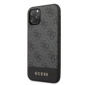 Guess GUHCN65G4GLGR iPhone 11 Pro Maxszary/grey hard case 4G Stripe Collection