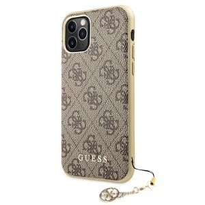 Guess GUHCN65GF4GBR iPhone 11 Pro Max6,5" brązowy/brown hard case 4G Charms Collection