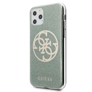 Guess GUHCN65PCUGLKA iPhone 11 Pro Maxkhaki hard case 4G Circle Glitter