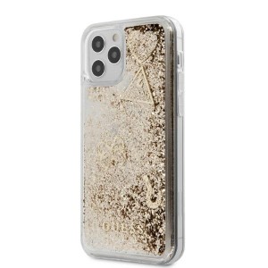 Guess GUHCP12LGLHFLGO iPhone12 Pro Max 6,7" gold/złoty hardcase Glitter Charms