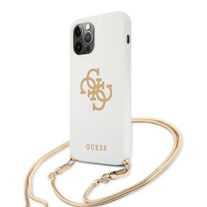 Guess GUHCP12LLSC4GWH iPhone 12 Pro Max6,7" biały/white hardcase 4G Gold Chain Collection
