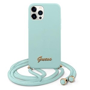Guess GUHCP12LLSCLMGLB iPhone12 Pro Max 6,7" jasno niebieski/light blue hardcase Metal Logo Cord