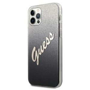 Guess GUHCP12LPCUGLSBK iPhone 12 Pro Max6,7" czarny/black hardcase Glitter Gradient Script