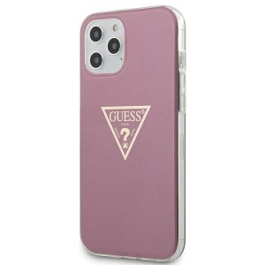 Guess GUHCP12LPCUMPTPI iPhone12 Pro Max 6,7"  różowy/pink hardcase Metallic Collection