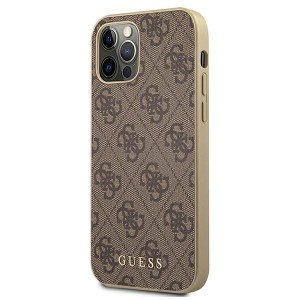Guess GUHCP12MG4GB iPhone 12/12 Pro6,1" brązowy/brown hard case 4G Collection