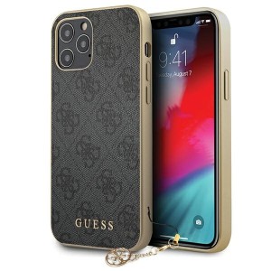 Guess GUHCP12MGF4GGR iPhone12/12 Pro 6,1" szary/grey hardcase 4G Charms Collection