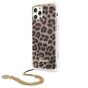 Guess GUHCP12MKSLEO iPhone 12/12 Pro6,1" Leopard hardcase Gold Chain