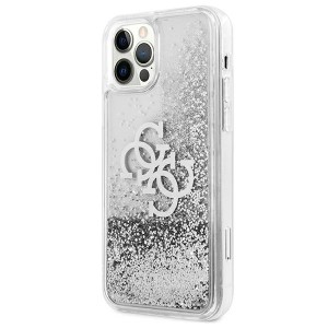Guess GUHCP12MLG4GSI iPhone 12/12 Pro6,1" srebrny/silver hardcase 4G Big Liquid Glitter