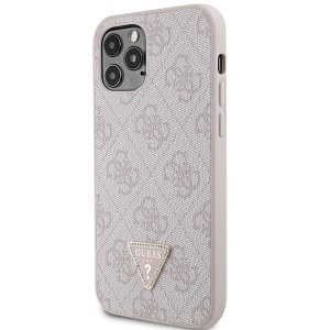 Guess GUHCP12MP4TDSCPP iPhone 12 / 12Pro 6.1" różowy/pink hardcase Crossbody 4G Metal Logo