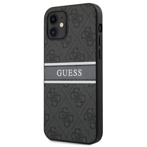 Guess GUHCP12S4GDGR iPhone 12 mini 5,4"szary/grey hardcase 4G Stripe