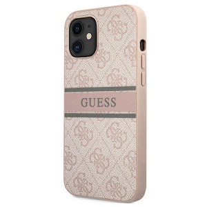 Guess GUHCP12S4GDPI iPhone 12 mini 5,4"różowy/pink hardcase 4G Stripe