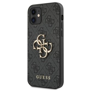 Guess GUHCP12S4GMGGR iPhone 12 mini 5,4"szary/grey hardcase 4G Big Metal Logo