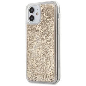Guess GUHCP12SLG4GSLG iPhone 12 mini 5,4" złoty/gold hardcase 4G Liquid Glitter