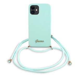 Guess GUHCP12SLSCLMGLB iPhone12 mini 5,4" jasno niebieski/light blue hardcase Metal Logo Cord